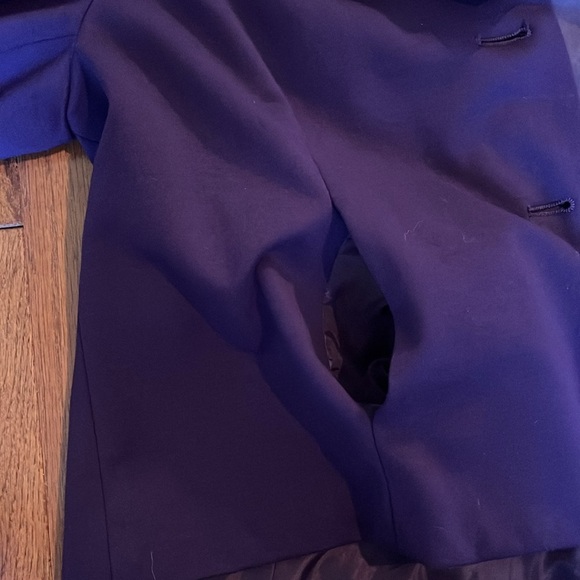 Sandro | Eggplant Purple 3/4 Sleeve Blazer Size Large Petite Office Business - Picture 6 of 10